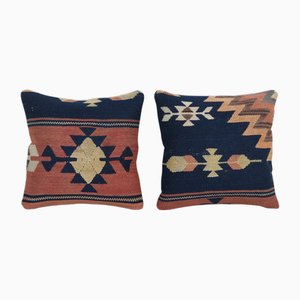 Rustic Kilim Cushion Covers, 2010s, Set of 2