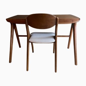 Modernist Desk with Chair, 1970s, Set of 2