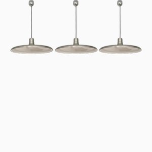 Mid-Century Metal Ceiling Lights from Estiluz, Barcelona, 1970s, Set of 3