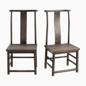 Antike Beistellstühle aus Ulmenholz von Befos, 2er Set