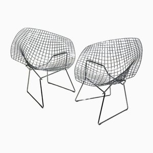 Butacas Diamond de Harry Bertoia, 2000. Juego de 2