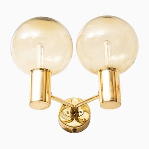 Wall Lamp V-149/2 in Brass and Glass by Hans Agne Jakobsson for Hans-Agne Jakobsson Ab Markaryd, 1950s