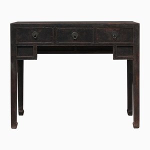 Bureau à Trois Tiroirs en Orme Noir