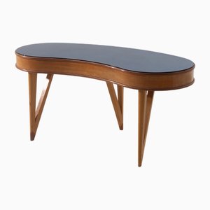 Blue Glass Console attributed to Fontana Arte, 1950s