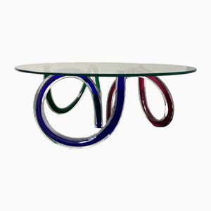 Table Basse en Verre de Murano par Maurice Barilone et R. Angelo pour Roche Bobois, Italie, 1980s