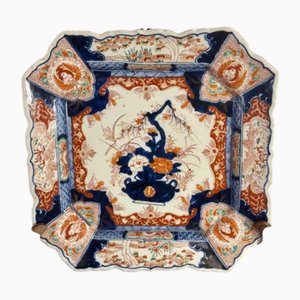 Piatto quadrato Imari antico, Giappone, 1900