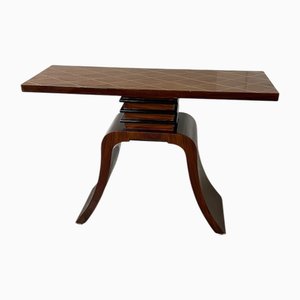 Art Deco Style Mahogany Marquetry Console, 1940s