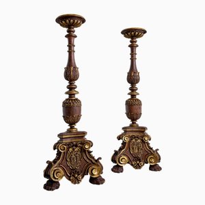 Bougeoirs d'Autel Début Baroque, Florence, 1627, Set de 2