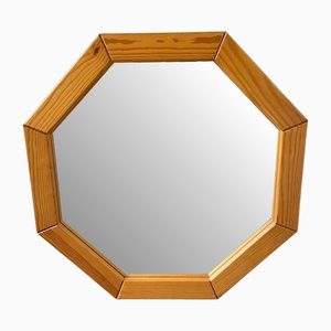 Hexagonal Pine Mirror, 1980s