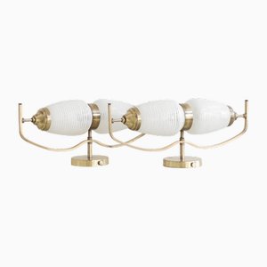 Lampade da parete in ottone, Francia, anni '60, set di 2