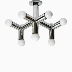 Vintage Space Age Chrome Ceiling Lamp by J.T. Kalmar, 1960s