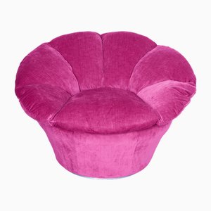 Twelve Armlehnstuhl aus Samt in Rosa von Biosofa