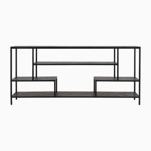 York Ebonised Oak Console Table from Pure White Lines