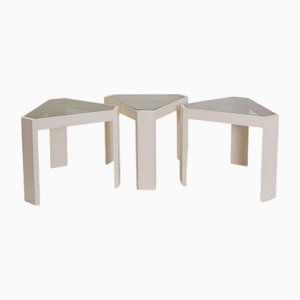 Italian Porada Arredi Triangle Side Tables, 1960s, Set of 3