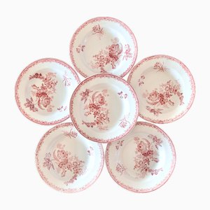 19th Century French Plates from Sarreguemines, Set of 6