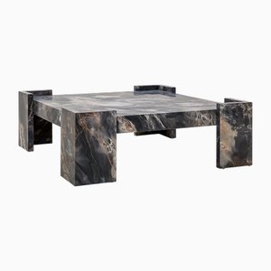 Mesa de centro Harper de mármol negro de Pure White Lines