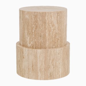 Panama Travertine Side Table from Pure White Lines
