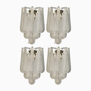 Murano Wandlampen mit tropfenförmigen Prismen, 2000, 4 . Set