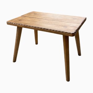 Vintage Brutalist Oak Table, 1950s