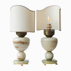 Tischlampen aus Onyx, 1950er, 2er Set