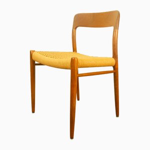 Dining Chair Model 75 in Teak and Paper Cord by Niels Otto Möller, 1960s
