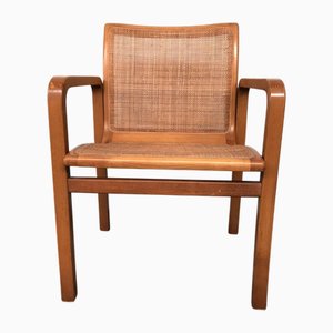 Poltrona in faggio e vimini, Italia, anni '70