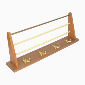 Vintage Garderobe aus Teakholz, 1950er