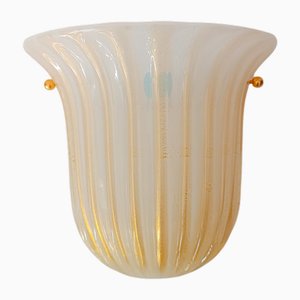 Wall Lamp in Gold Champagne Murano Glass attributed to Murano for Barovier & Toso, 1980s