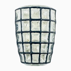 Lampada da parete Mid-Century moderna in vetro e ferro di Limburg, anni '60