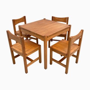 Table and Chairs by Ilmari Tapiovaara, 1960s, Set of 5