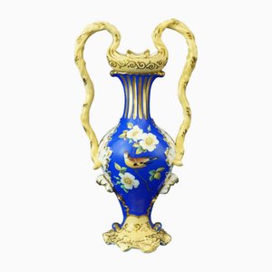 Englische Rokoko-Porzellanvase aus dem 19. Jahrhundert, die der Coalport Factory, Derby, England zugeschrieben wird