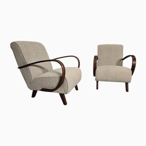Vintage Sessel von Jindrich Halabala, 1940er, 2er Set