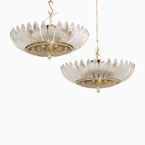 Large Chandeliers, 1940s, Set of 2