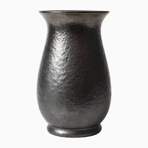 Vaso Art Deco nero opaco di Villeroy & Boch, anni '30