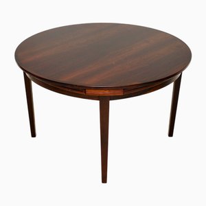 Mesa de comedor Lotus danesa vintage con solapa atribuida a Dyrlund, años 60