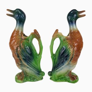 Duck Pitchers from Saint Clément, 1890s, Set of 2