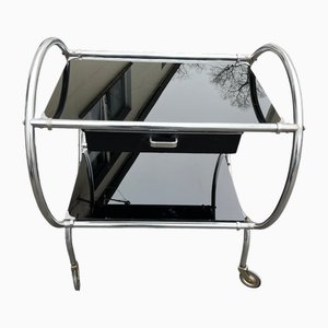 Chariot de Bar Art Déco en Chrome, Allemagne, 1920s