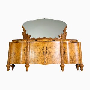 Credenza rococò tardo barocca in noce di La Permanente Mobili Cantù, Italia, 1920