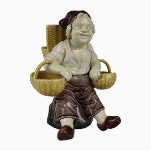 Ceramic Subject the Basket Seller, 1890s