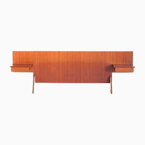 Tête de Lit Style Scandinave Vintage avec Tables de Chevet Intégrées, 1970s