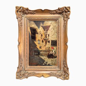 Riccardo Pellegrini, Scena di genere italiano, Olio su tavola, 1890-1910