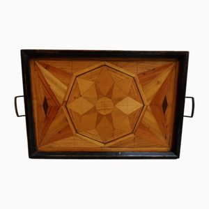 Antique Dutch Tray with Inlay, 1890s