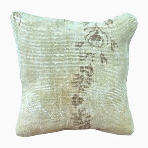 Housse de Coussin Tissée Main Biege, 1960s