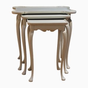 Antique Chippendale Style Nesting Tables, Set of 3