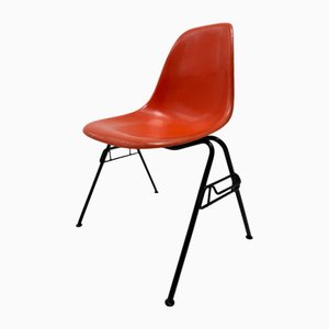 Sedia DSS-N arancione di Charles & Ray Eames per Herman Miller, anni '50