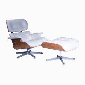 Set of Lounge Chair and Ottoman by Charles & Ray Eames for Vitra, 1950s