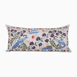 Suzani Cushion Cover with Embroidered Animal Motif