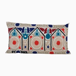 Vintage Suzani Lumbar Cushion Cover, 1960s