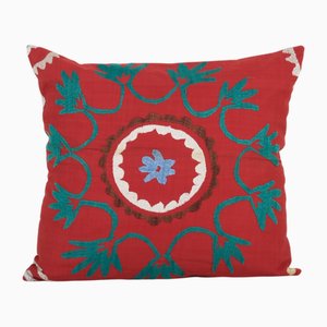 Uzbek Samarkand Floral Suzani Cushion Cover, 1960s