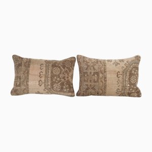 Turkish Oushak Rug Cushion Covers, Set of 2